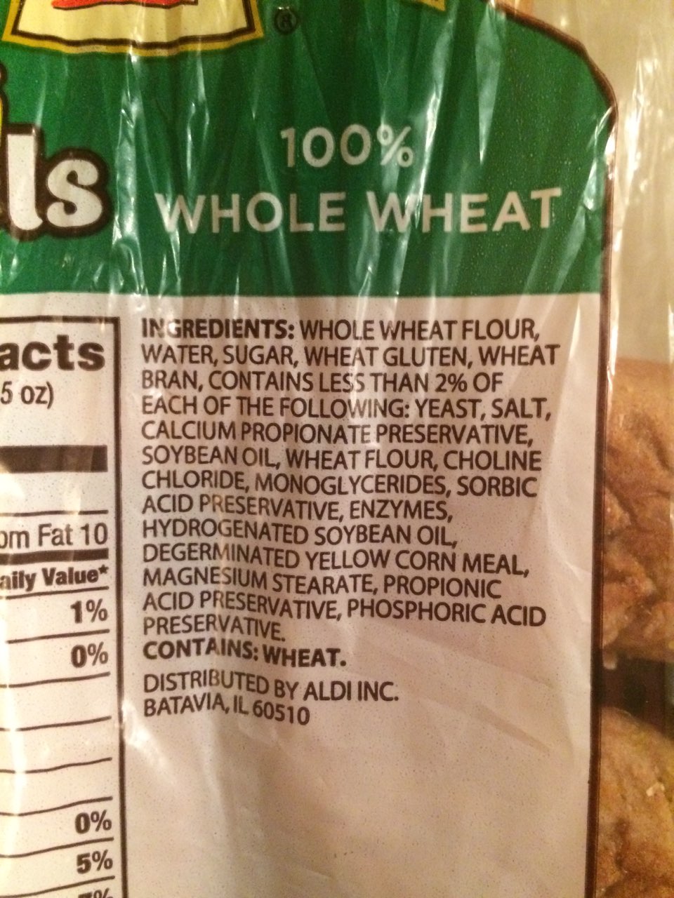 L'oven Fresh Bagels, 100 Whole Wheat, Presliced Calories, Nutrition