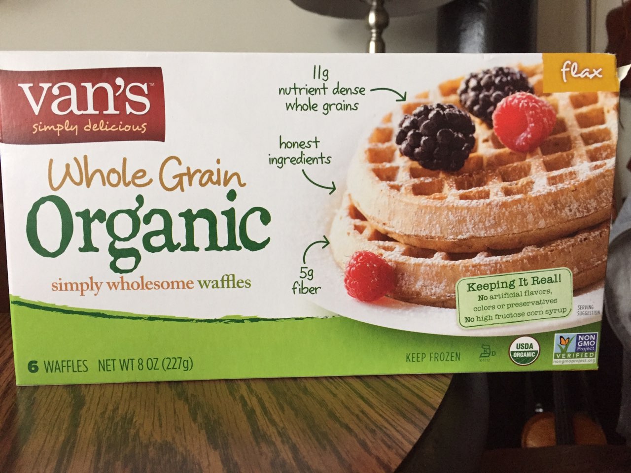 Van's Waffles, Soy, Flax Calories, Nutrition Analysis & More Fooducate