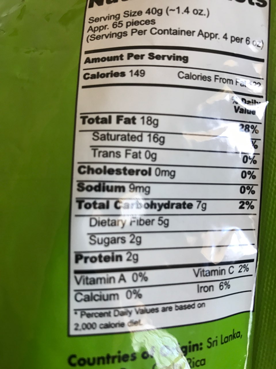 Next Organics Dried Coconut, Organic Calories, Nutrition Analysis