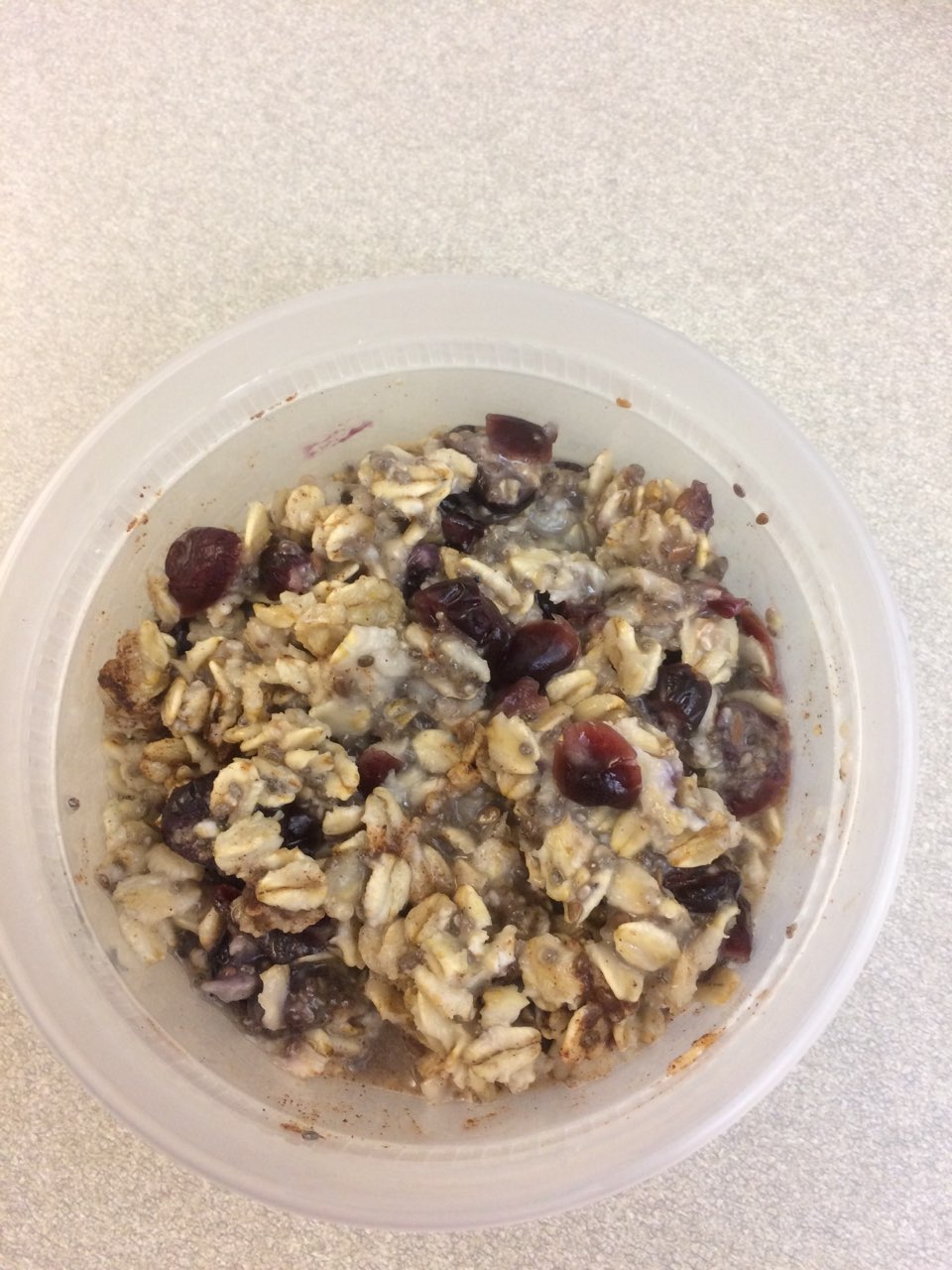 Good morning all, this is breakfast of oats, flax and chia seeds