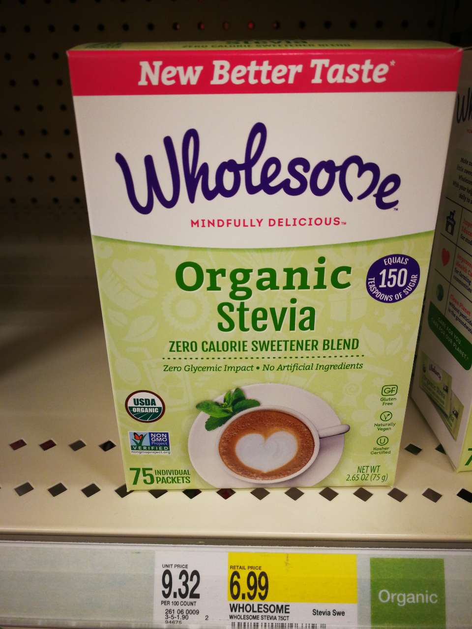 Wholesome Stevia, Organic Calories, Nutrition Analysis & More Fooducate