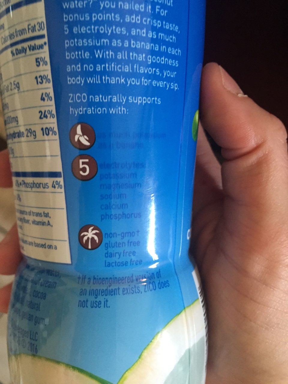 Zico Coconut Water Beverage, Chocolate Calories, Nutrition Analysis