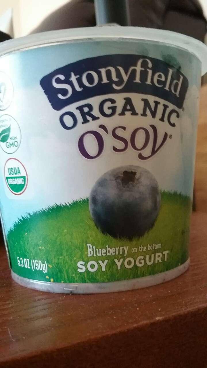 Stonyfield Organic NonDairy Soy Yogurt, Blueberry Calories, Nutrition