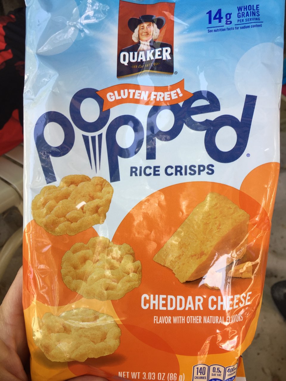 Quaker Popped Rice Crisps, Cheddar Cheese Calories, Nutrition Analysis