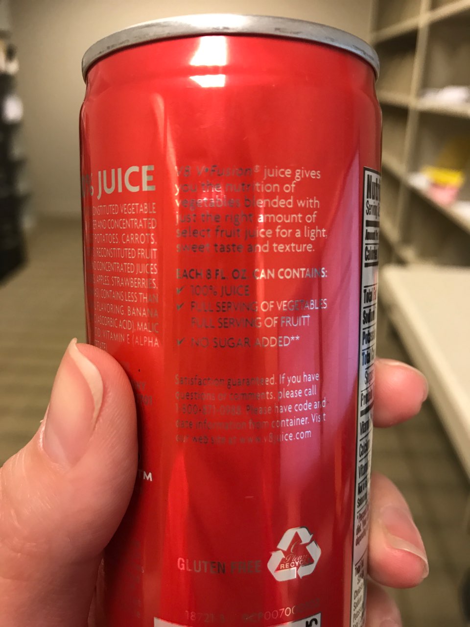 V8 Fusion Strawberry Banana 100 Juice Calories, Nutrition Analysis