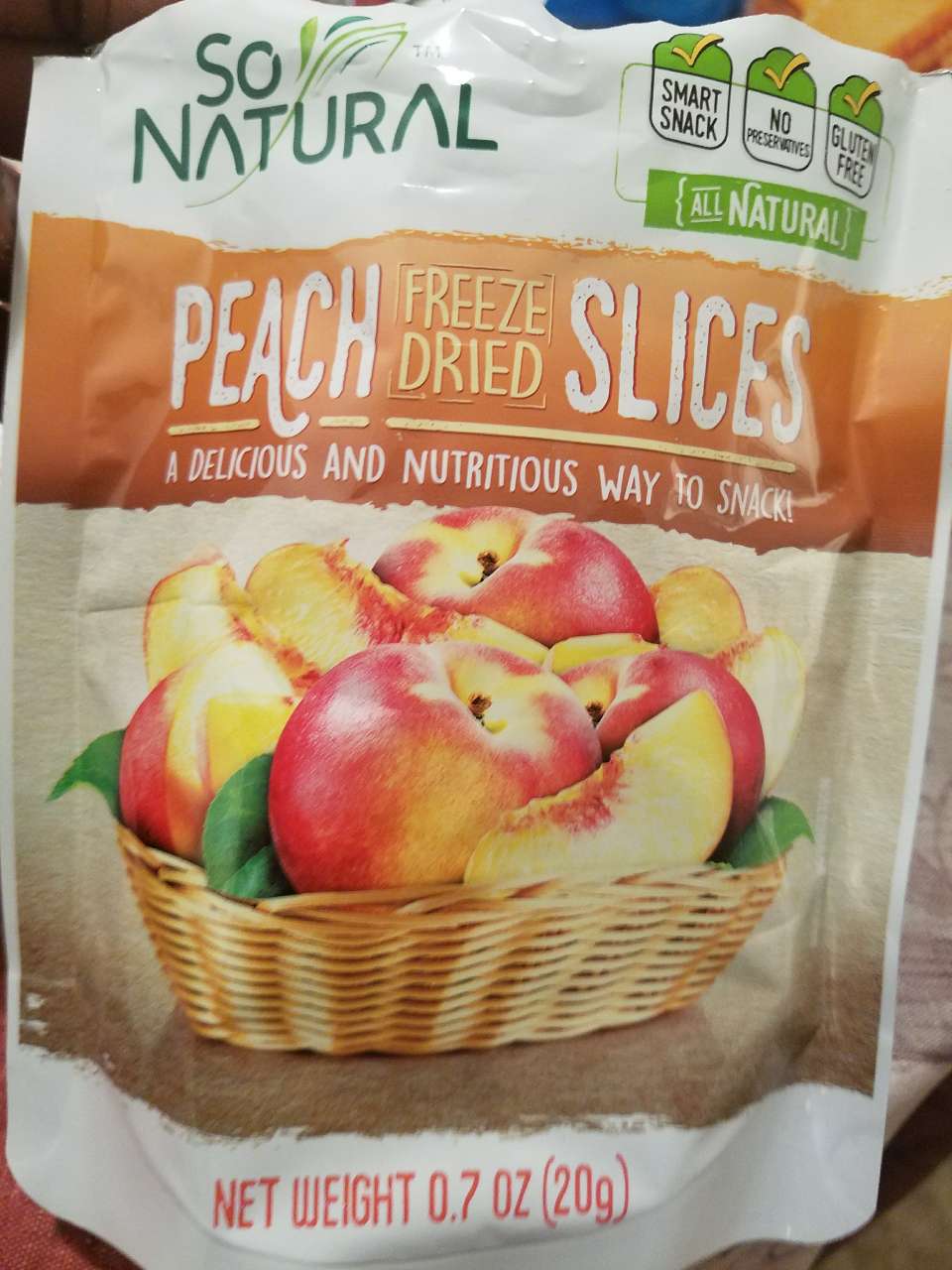 So Natural Peach Freeze Dried Slices Calories, Nutrition Analysis