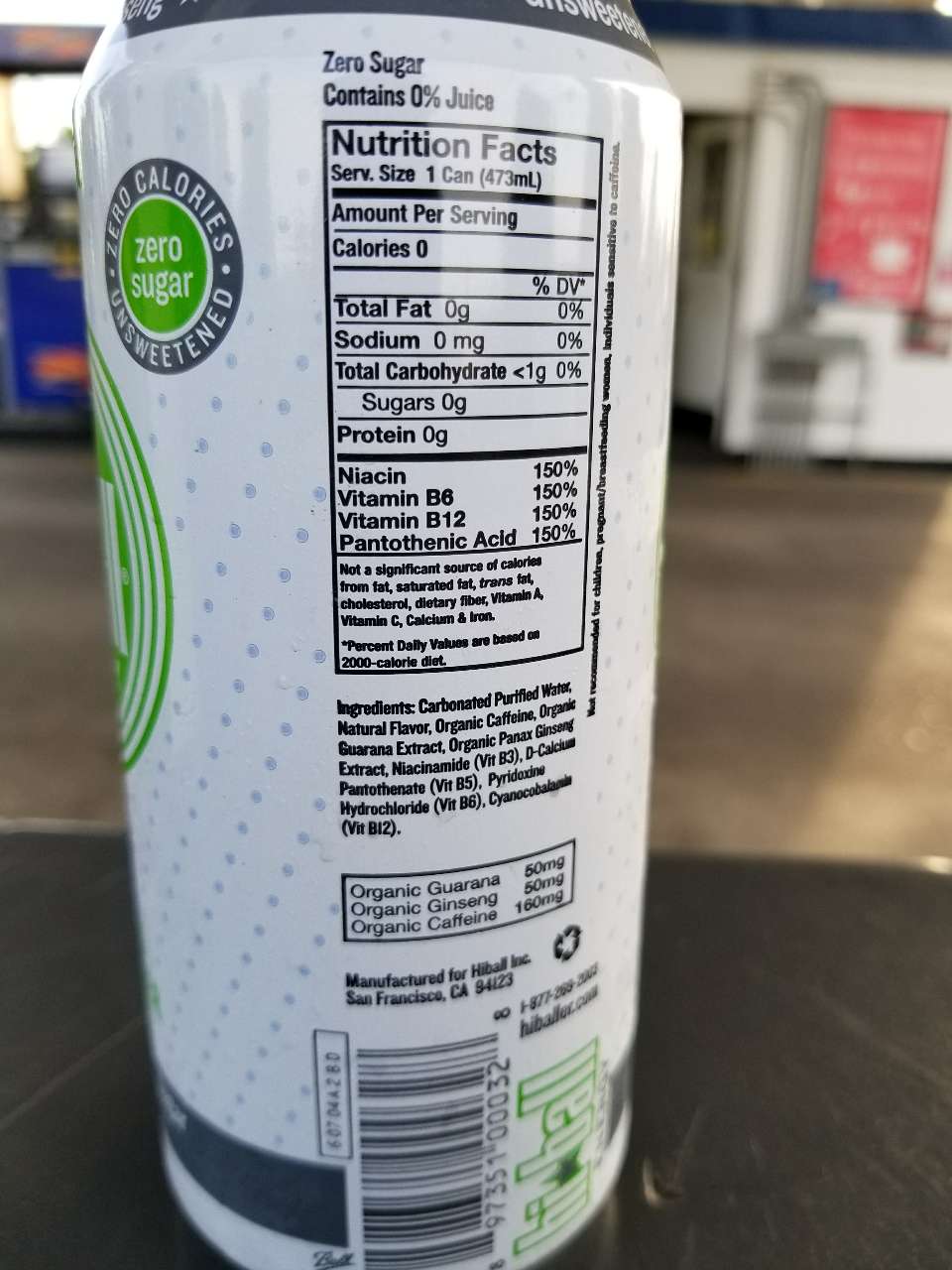 Hiball Lemon Lime Energy Water Calories, Nutrition Analysis & More