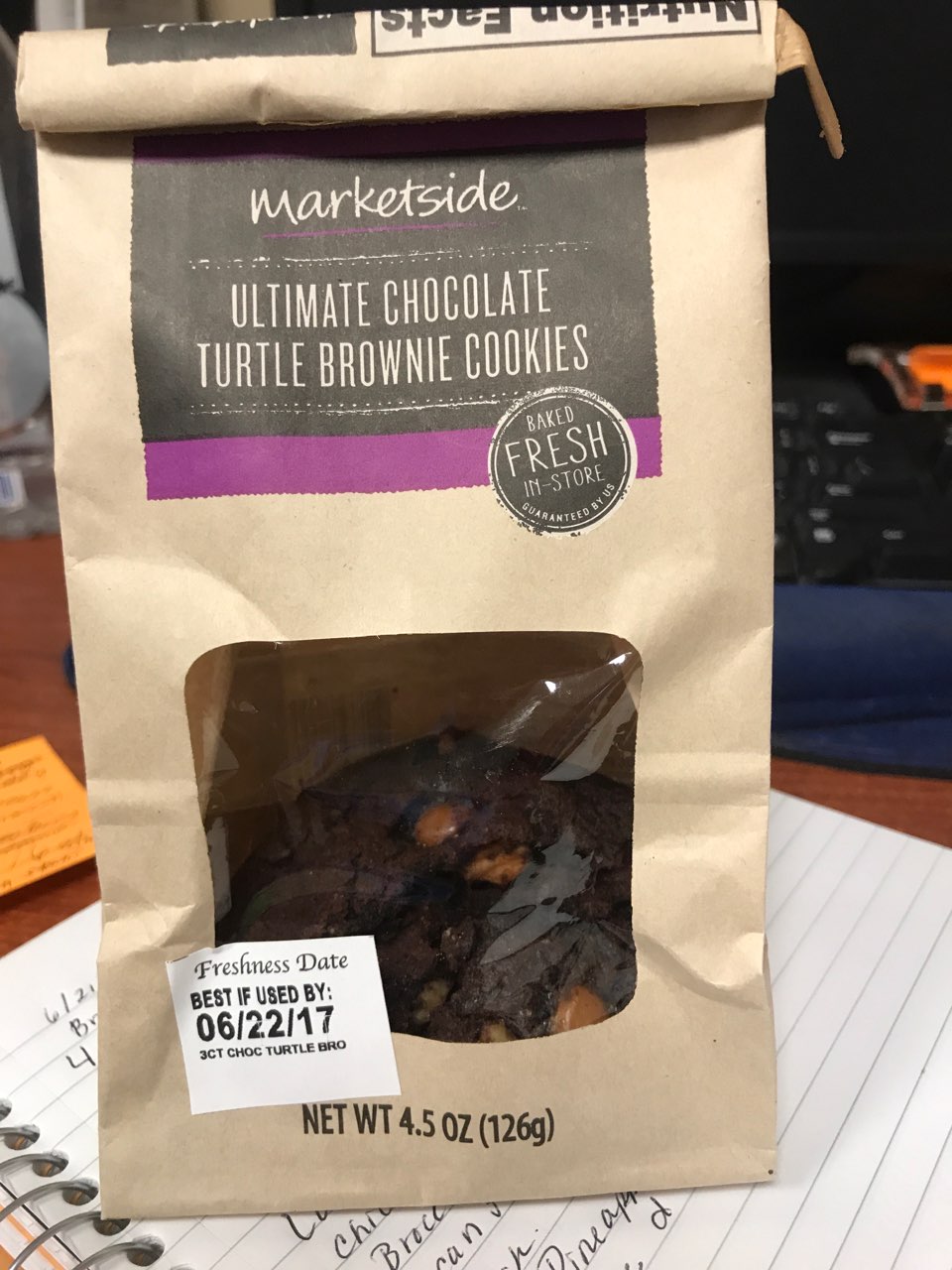 User added Walmart marketside ultimate chocolate turtle brownie