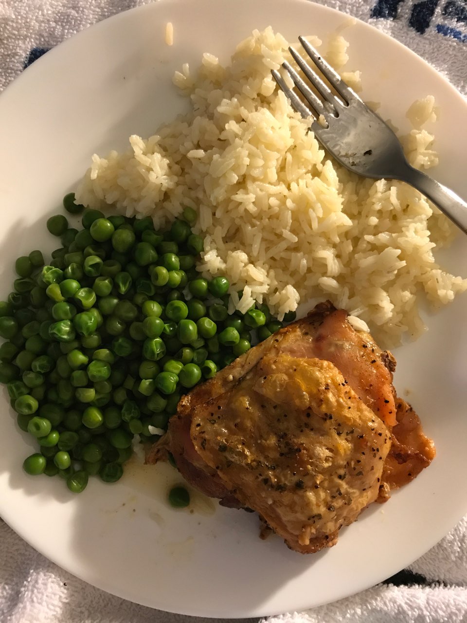 Peas, jasmine rice, and baked chicken Fooducate Diet Motivation