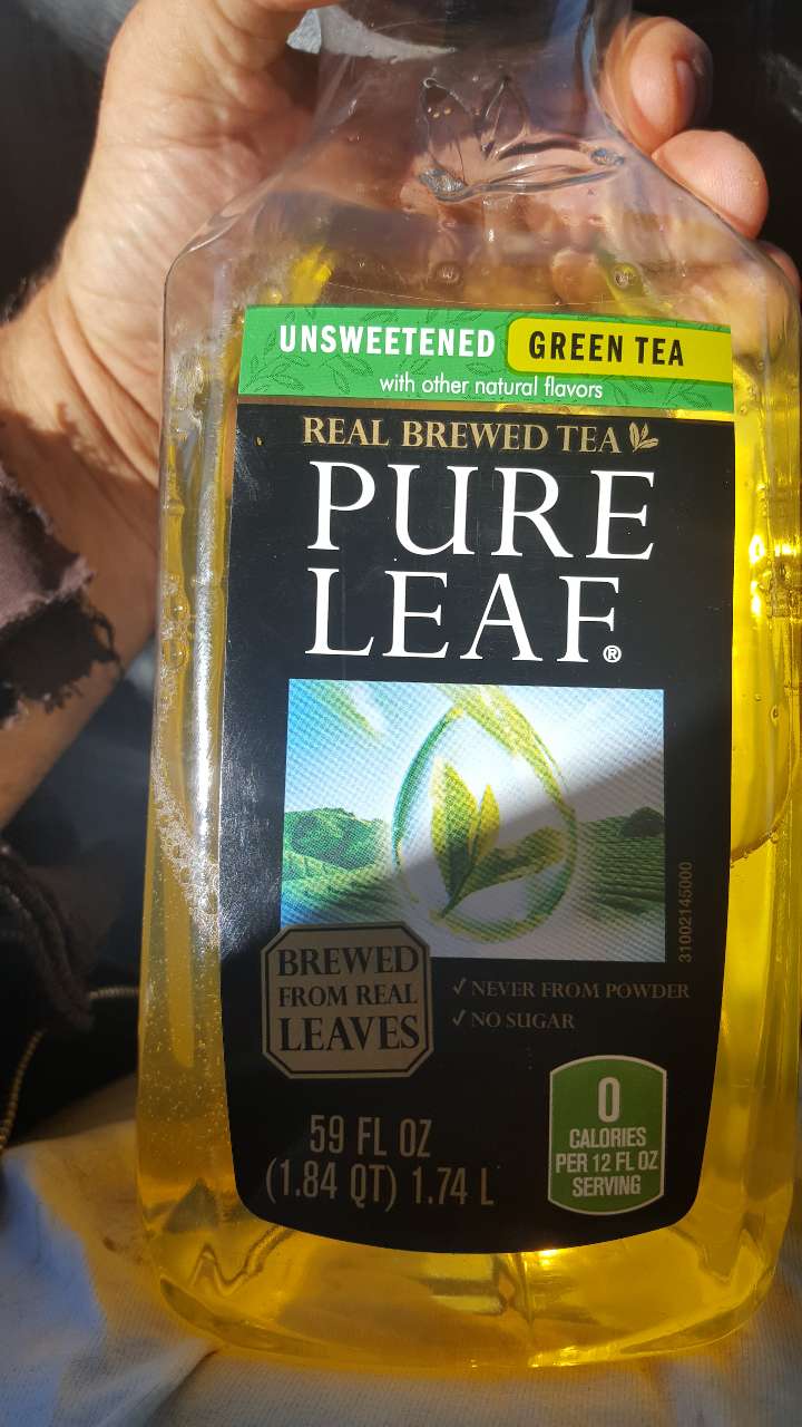 Pure Leaf Real Brewed Tea, Unsweetened, Green Tea Calories, Nutrition