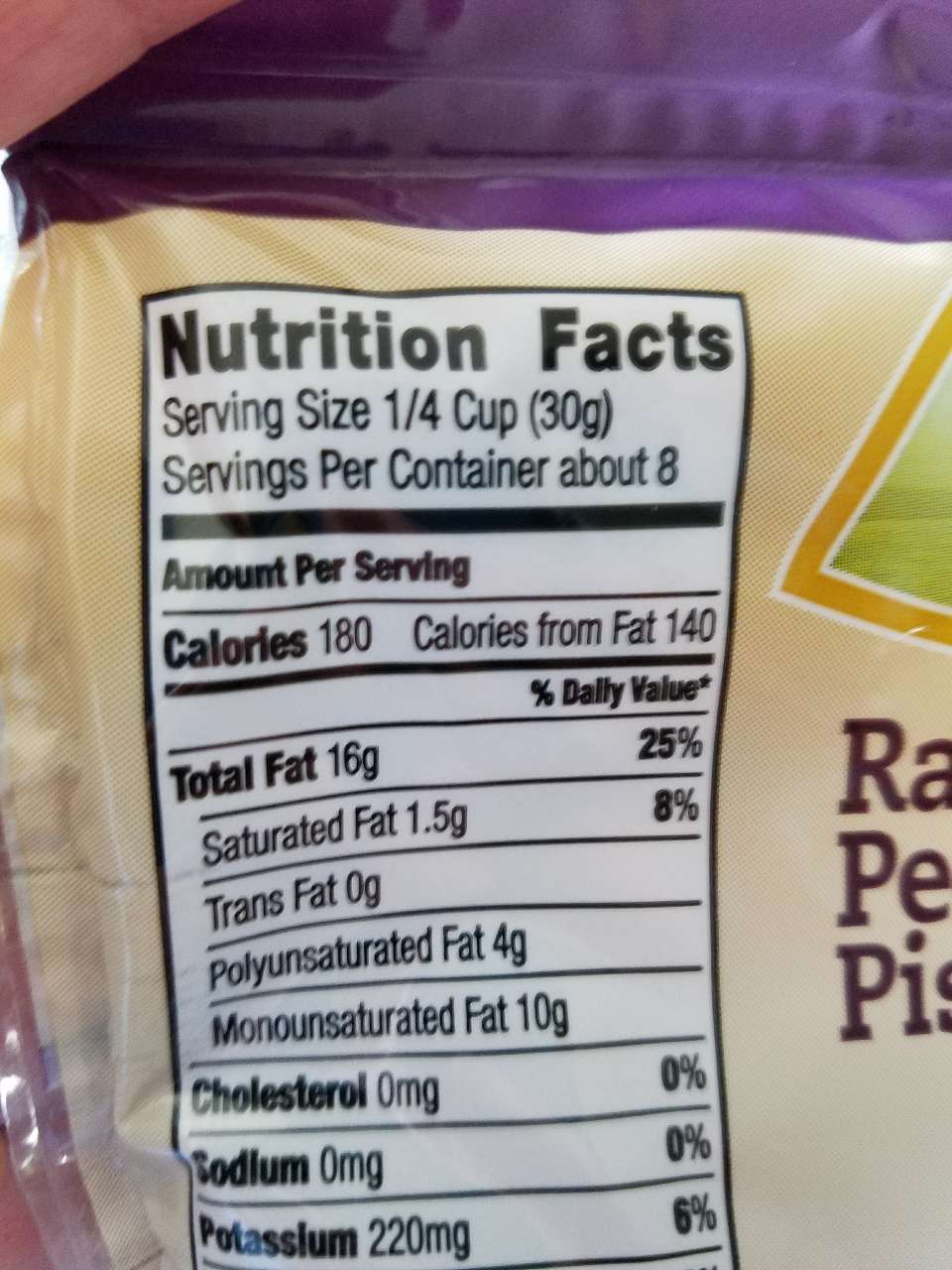 Simply Nature Raw Almonds, Pecans And Pistachio Kernels Calories