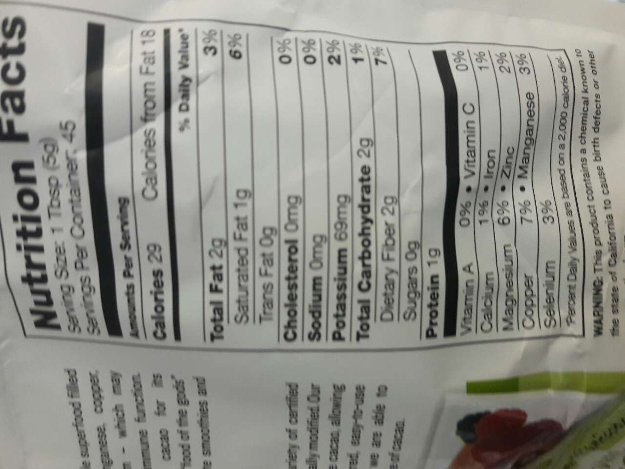 Sunfood Super Foods Chocolate Cacao Powder Calories Nutrition sunfood-super-foods-chocolate-cacao-powder-calories-nutrition