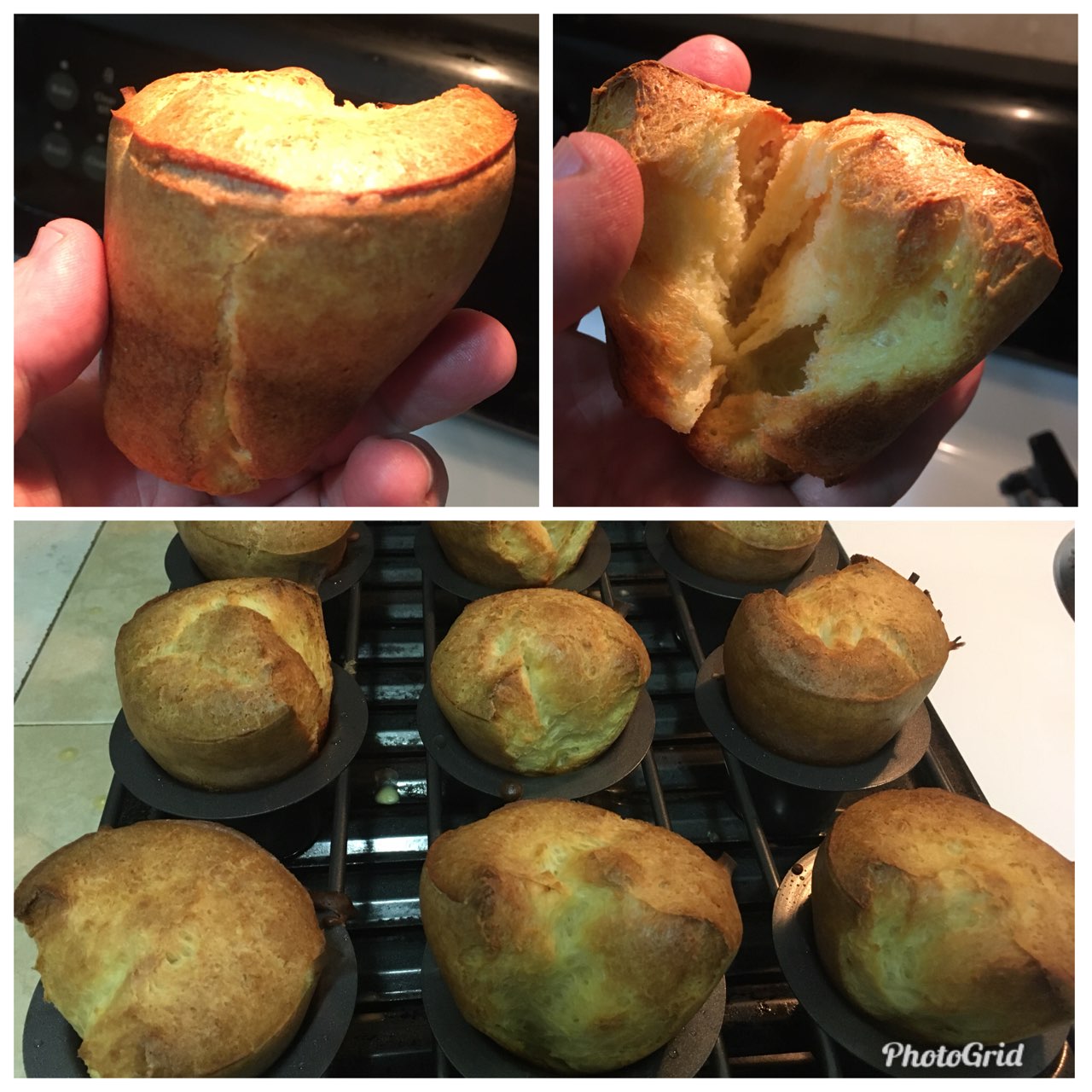 Well, my popovers did rise but they didn’t pop. Mostly like bready