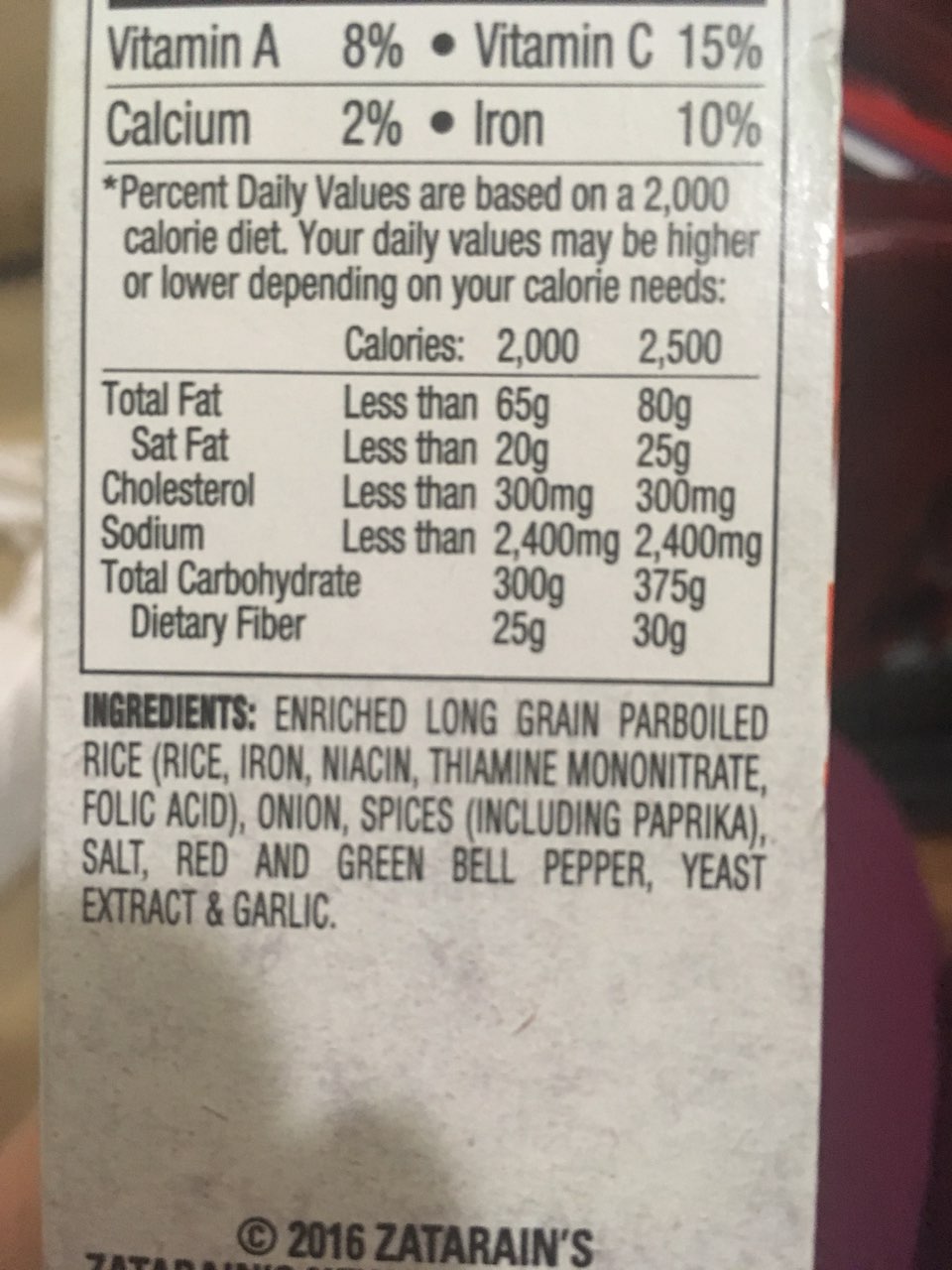 Zatarain's New Orleans Style, Jambalaya Mix Calories, Nutrition