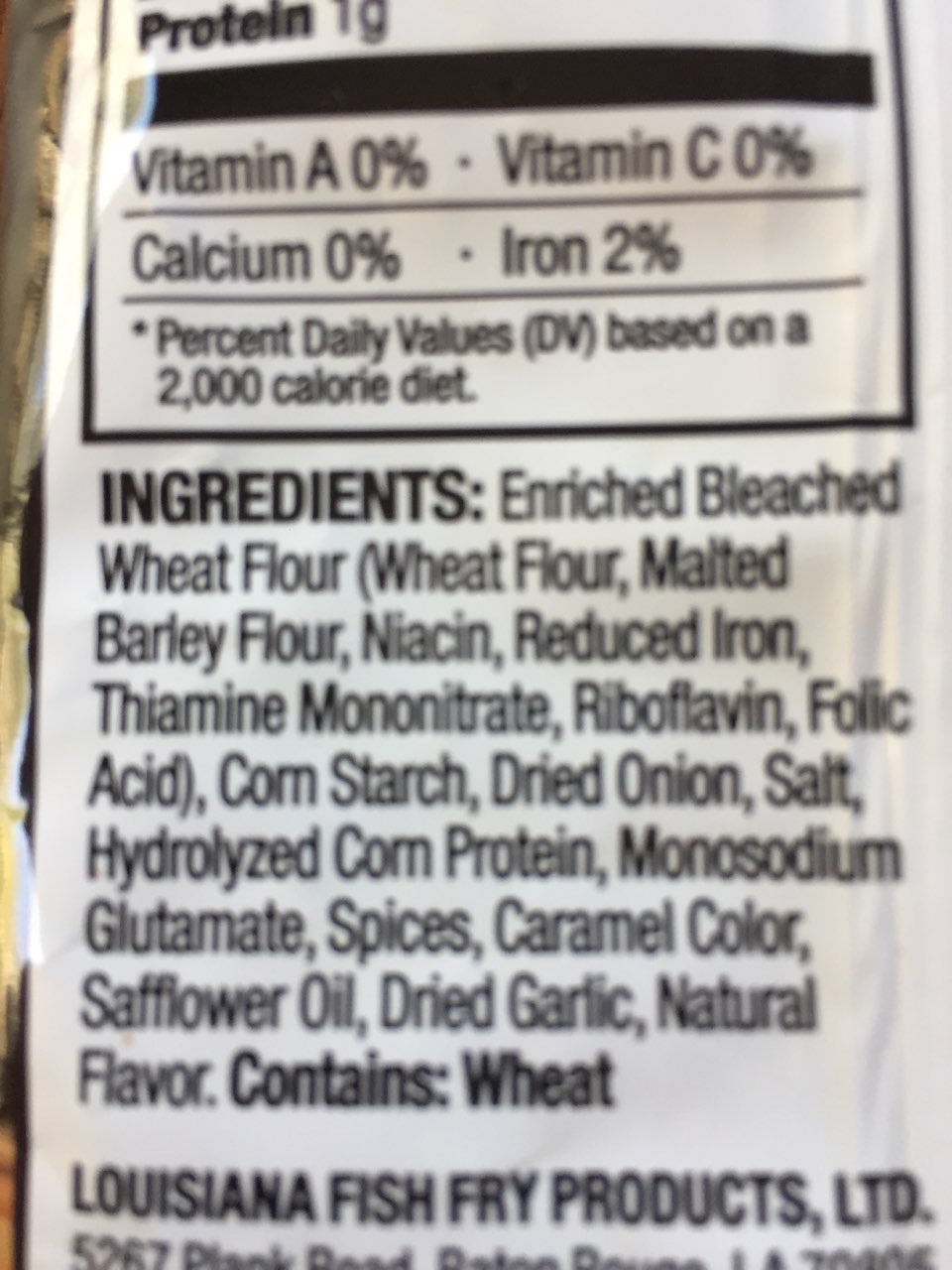 Louisiana Fish Fry Products Gumbo Mix, Cajun Calories, Nutrition