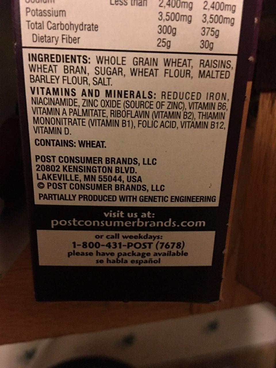 Post Cereal, Raisin Bran Calories, Nutrition Analysis & More Fooducate