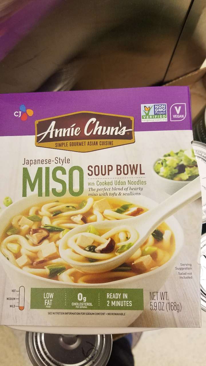 Annie Chun's Soup Bowl, Miso Calories, Nutrition Analysis & More