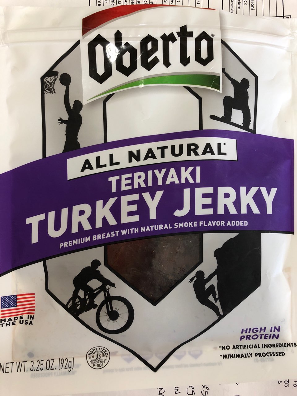 Oh Boy! Oberto Turkey Jerky, Teriyaki Calories, Nutrition Analysis