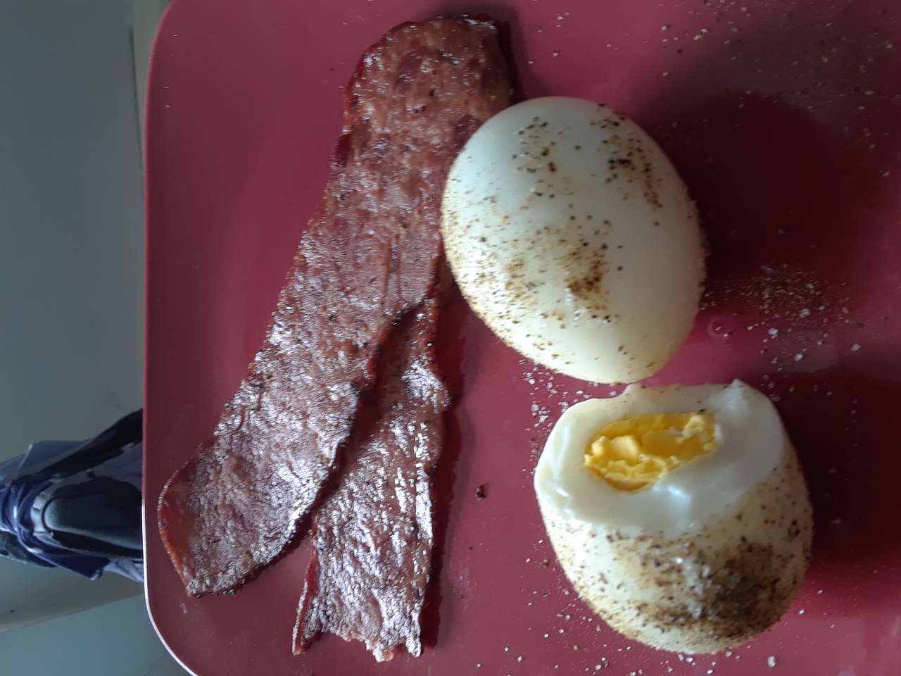 turkey bacon, n boiled eggs for breakfast Fooducate Diet Motivation