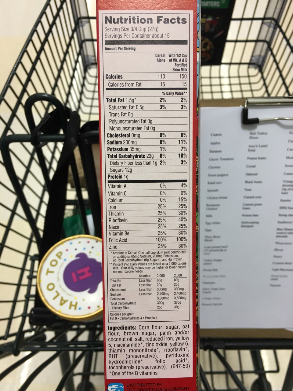 Cap'N Crunch Cereal, Sweetened Corn & Oat Calories, Nutrition Analysis