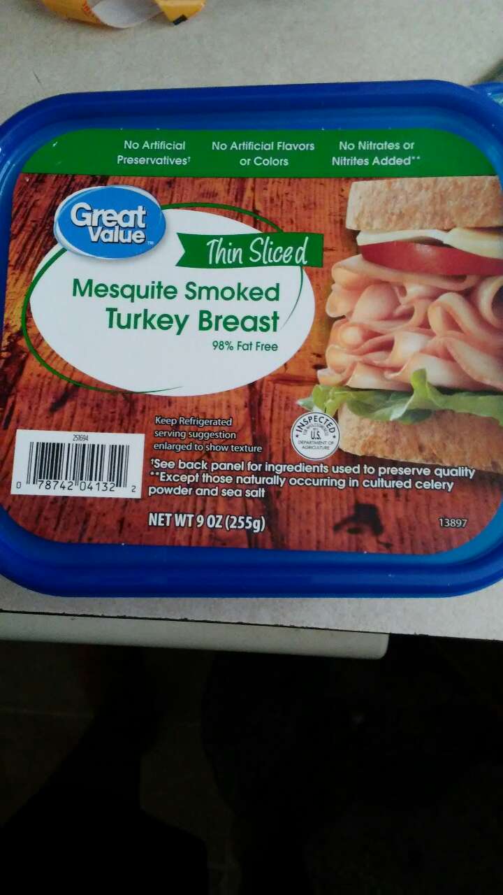 Great Value Breast, Deli Sliced Mesquite Smoked Turkey Calories