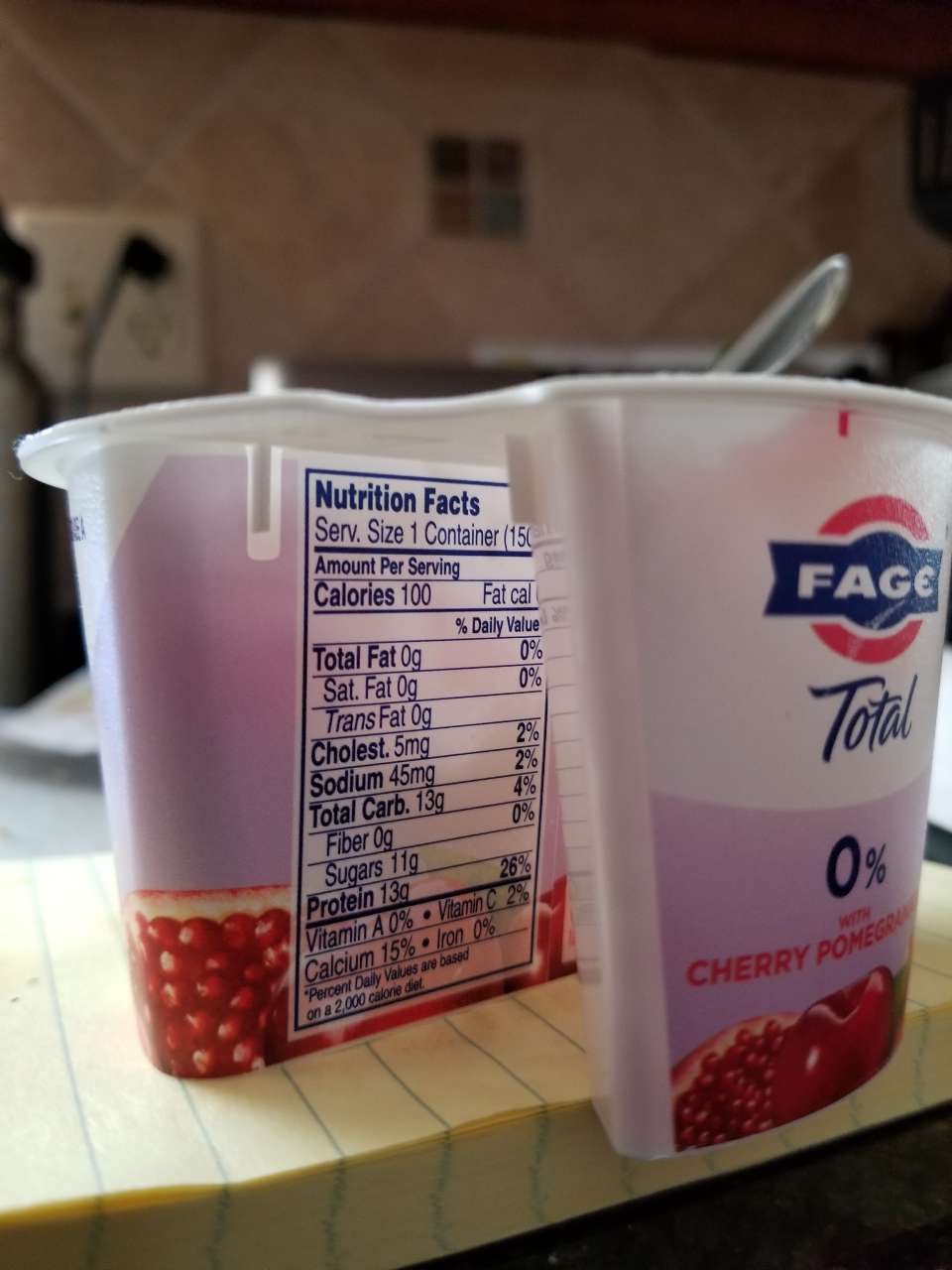 FAGE Greek Yogurt, Nonfat, Cherry Pomegranate Calories, Nutrition