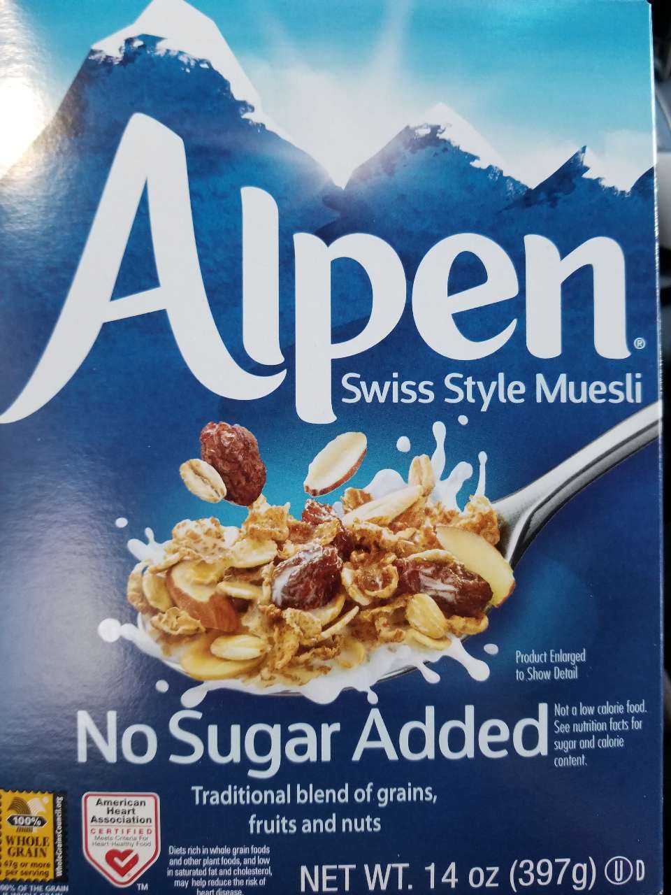 Alpen Muesli, No Sugar Added Calories, Nutrition Analysis & More