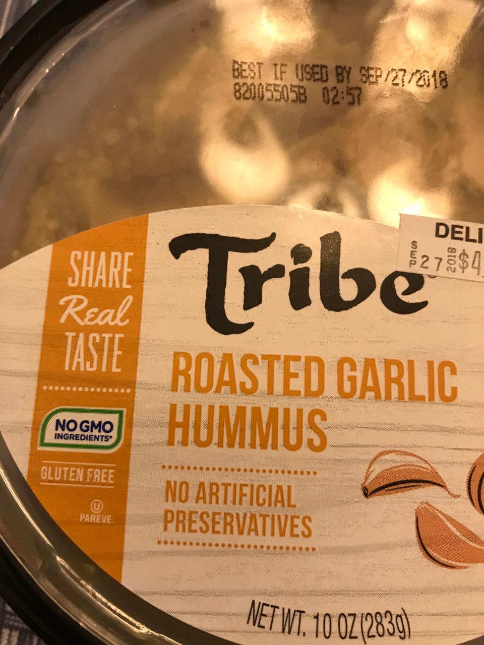 Tribe Hummus, Roasted Garlic Calories, Nutrition Analysis & More