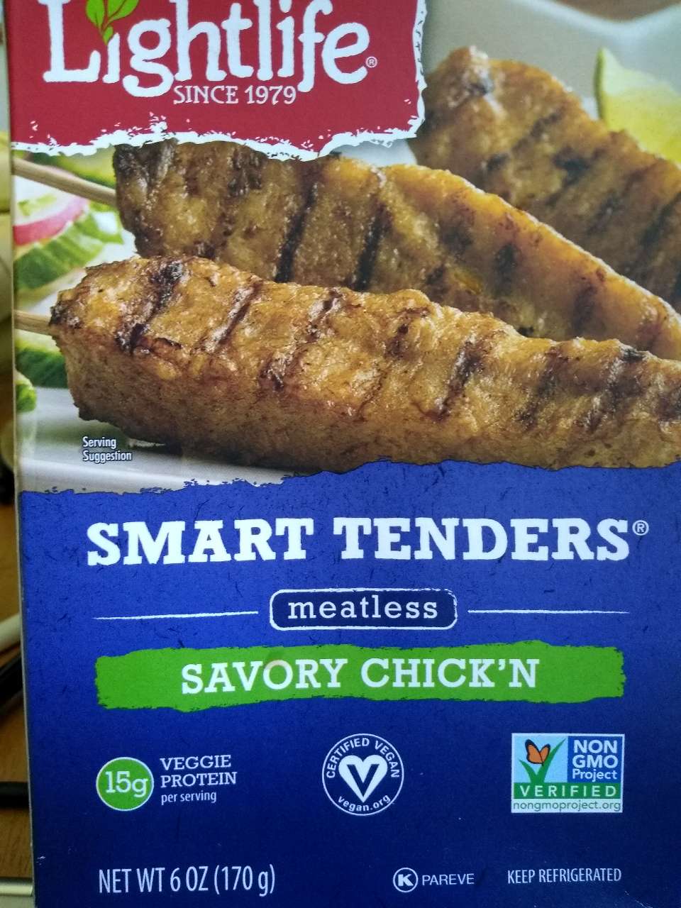 Lightlife Veggie Protein Tenders, Savory Chick'n Calories, Nutrition