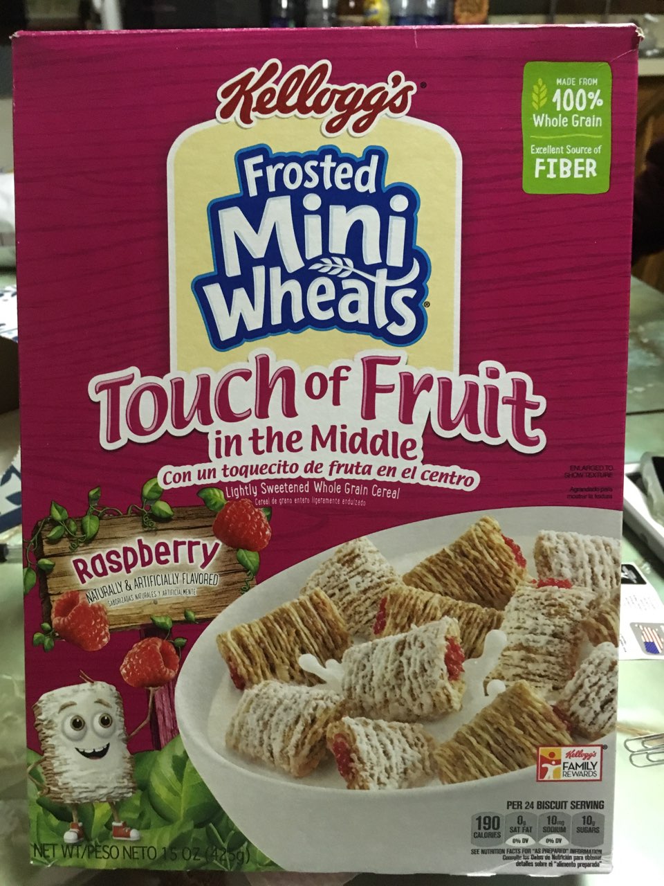 Frosted MiniWheats Raspberry, Touch Of Fruit In The Middle Calories