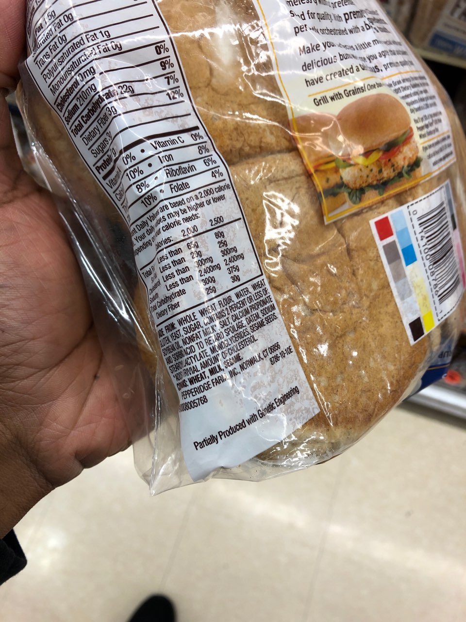 Pepperidge Farm Hamburger Buns, 100 Whole Wheat Calories, Nutrition Analysis & More Fooducate