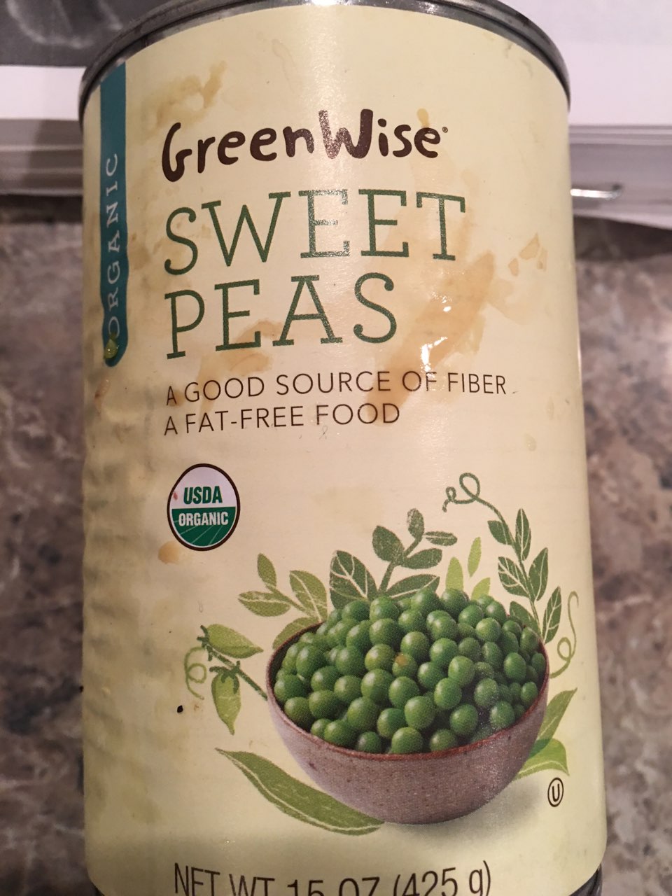 Publix Greenwise Market Organic Sweet Peas Calories, Nutrition