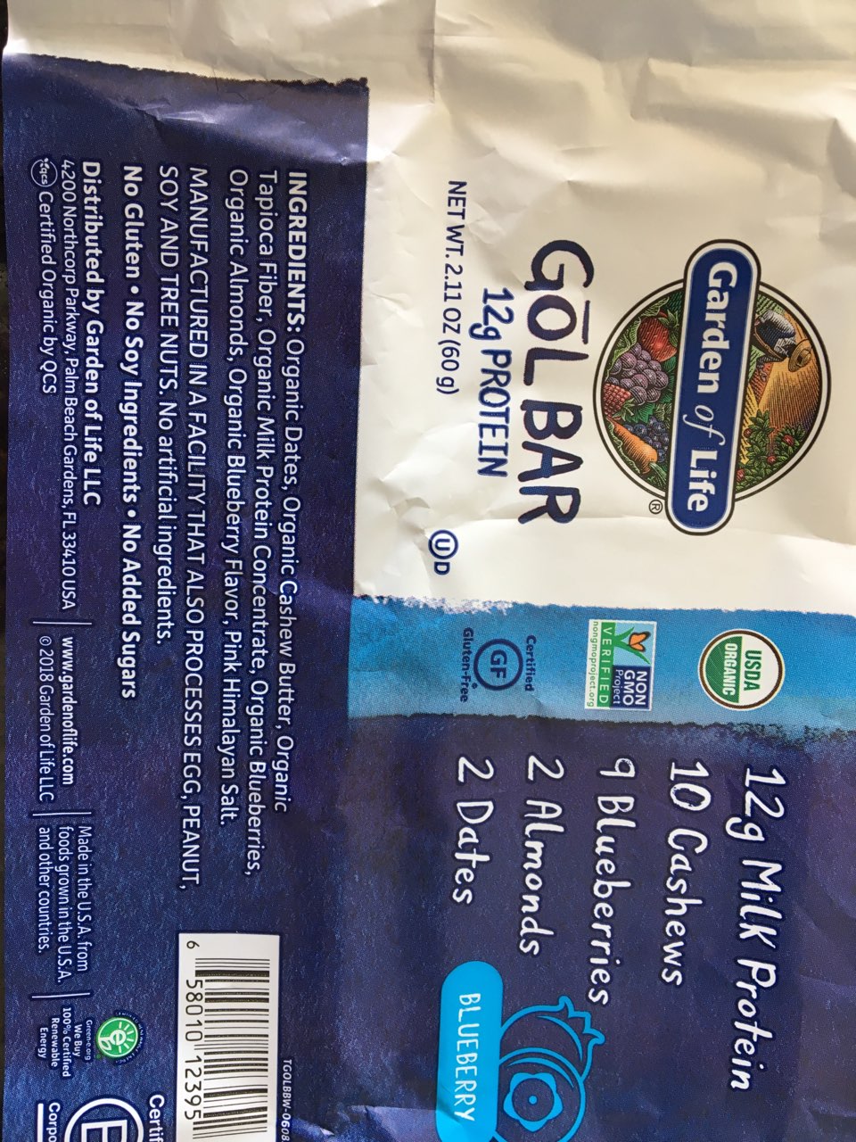 Garden Of Life Bars, Blueberry Calories, Nutrition Analysis & More Fooducate