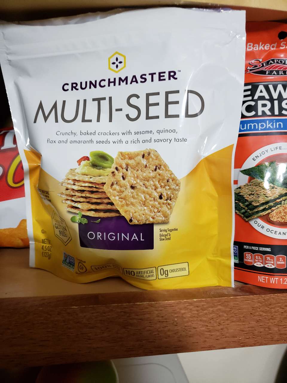 Crunchmaster MultiSeed Crackers, Original Calories, Nutrition Analysis & More Fooducate