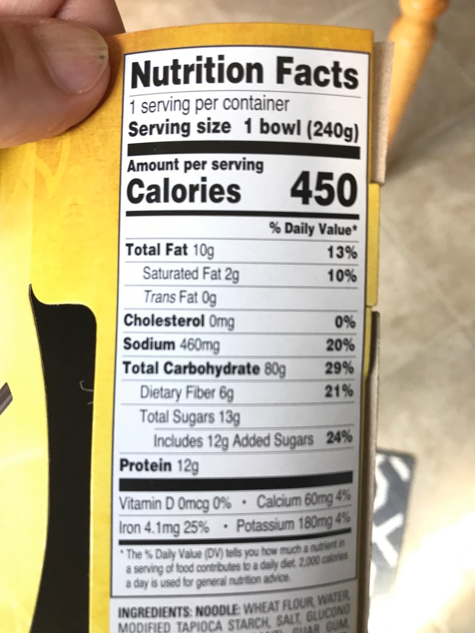 Simply Asia Noodle Bowl, Spicy Kung Pao Calories, Nutrition Analysis