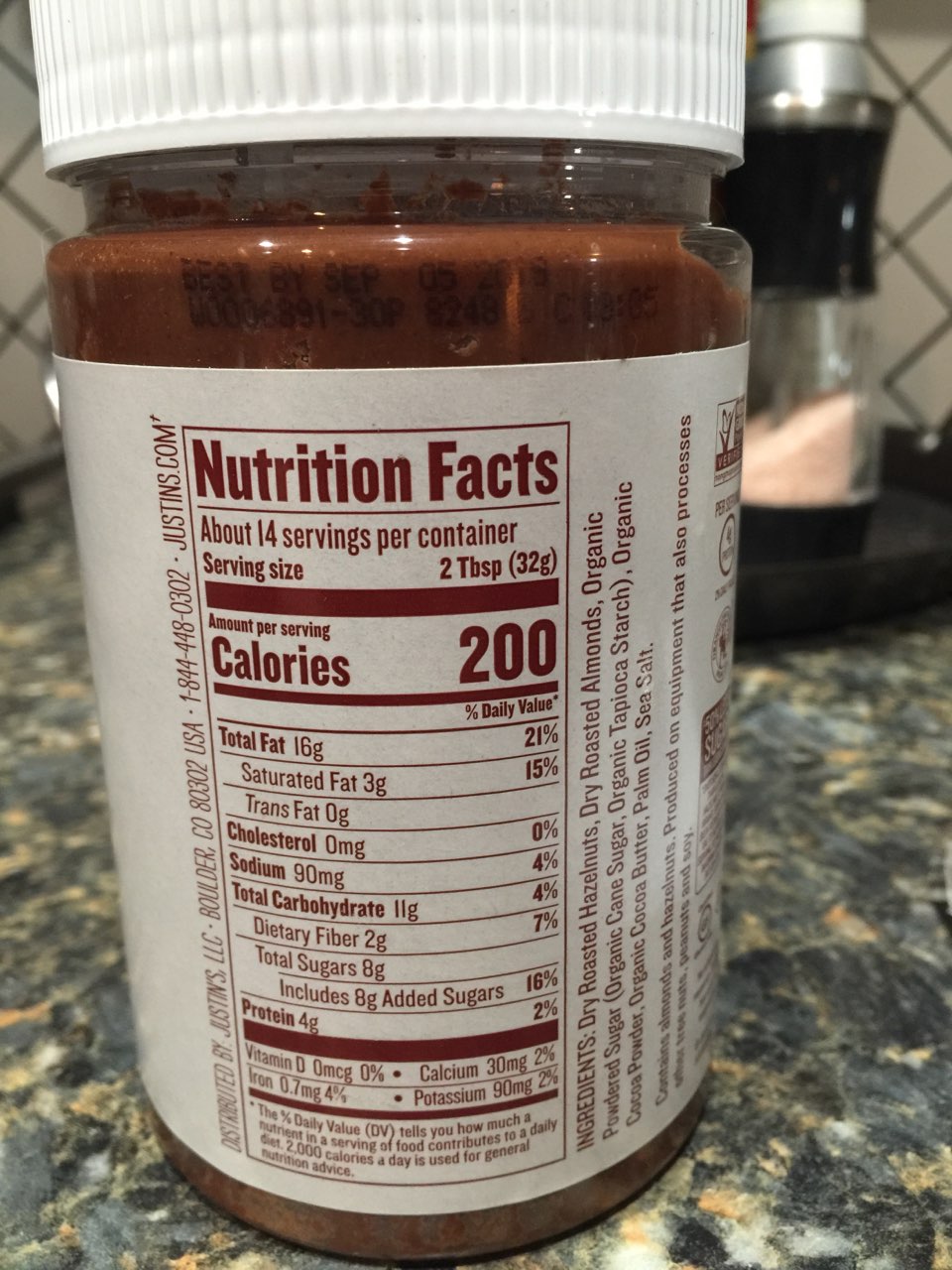 Justins Hazelnut Butter, Chocolate Calories, Nutrition Analysis & More