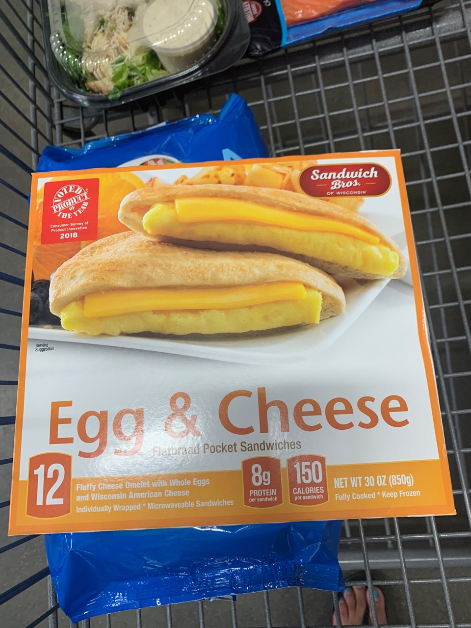 Sandwich Bros Flatbread Pocket Snack Sandwiches, Egg & Cheese Calories