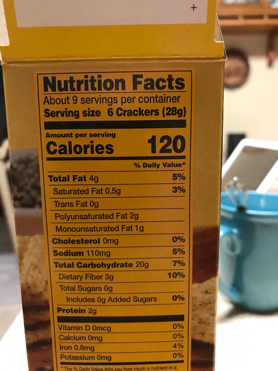 Savoritz Cracked Pepper & Olive Oil Baked Crackers Calories, Nutrition