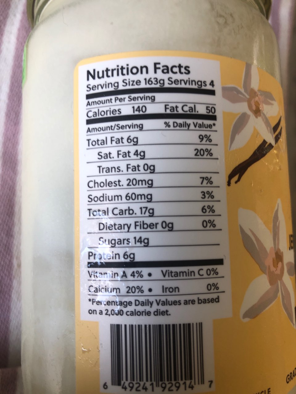 Saint Benoit Creamery Yogurt, French Vanilla, French Style Calories