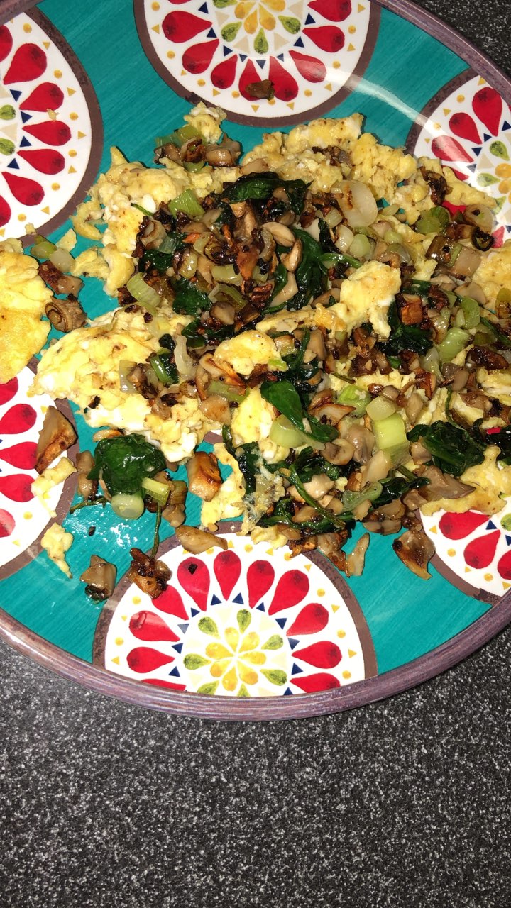 2 Scrambled Eggs Topped With Sauteed Spinach Mushrooms Garlic And Green Onion 170 Calories Fooducate Diet Motivation 2 Scrambled Eggs Topped With Sauteed Spinach Mushrooms Garlic And Green Onion 170 Calories Fooducate Diet Motivation