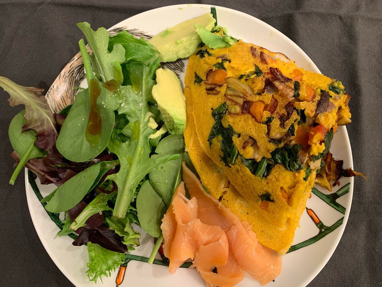 Made garbanzo flour pancakes for dinner but this time I put less flour