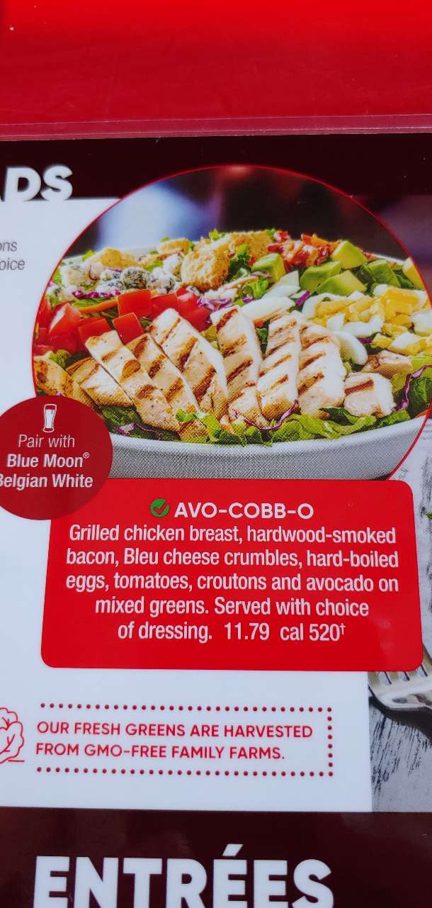 Red Robin Nutrition Facts Avo Cobb O Salad Besto Blog