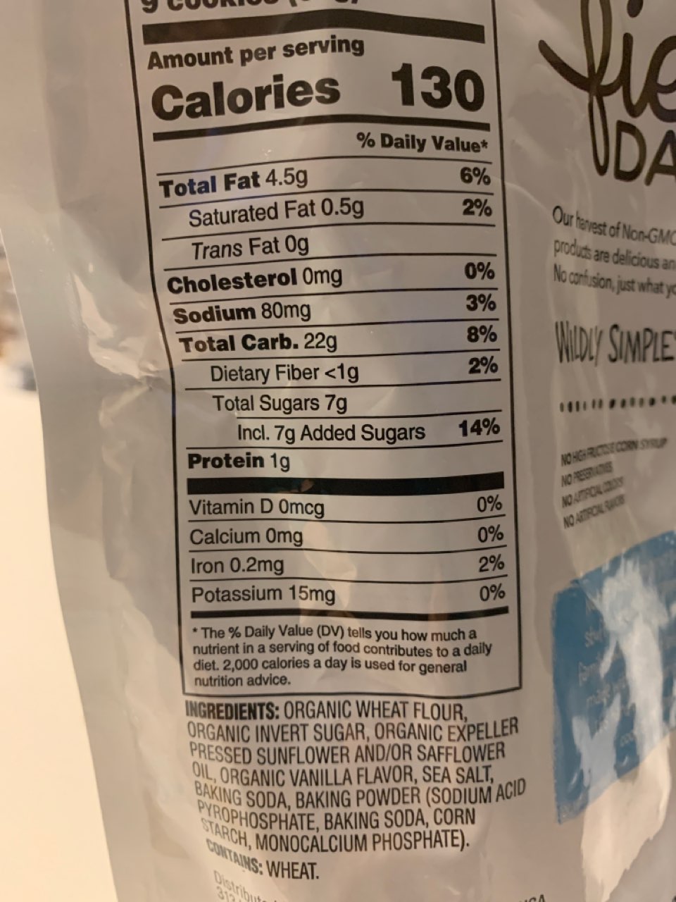 Field Day Vanilla Cookies, Wildlife Friends Calories, Nutrition