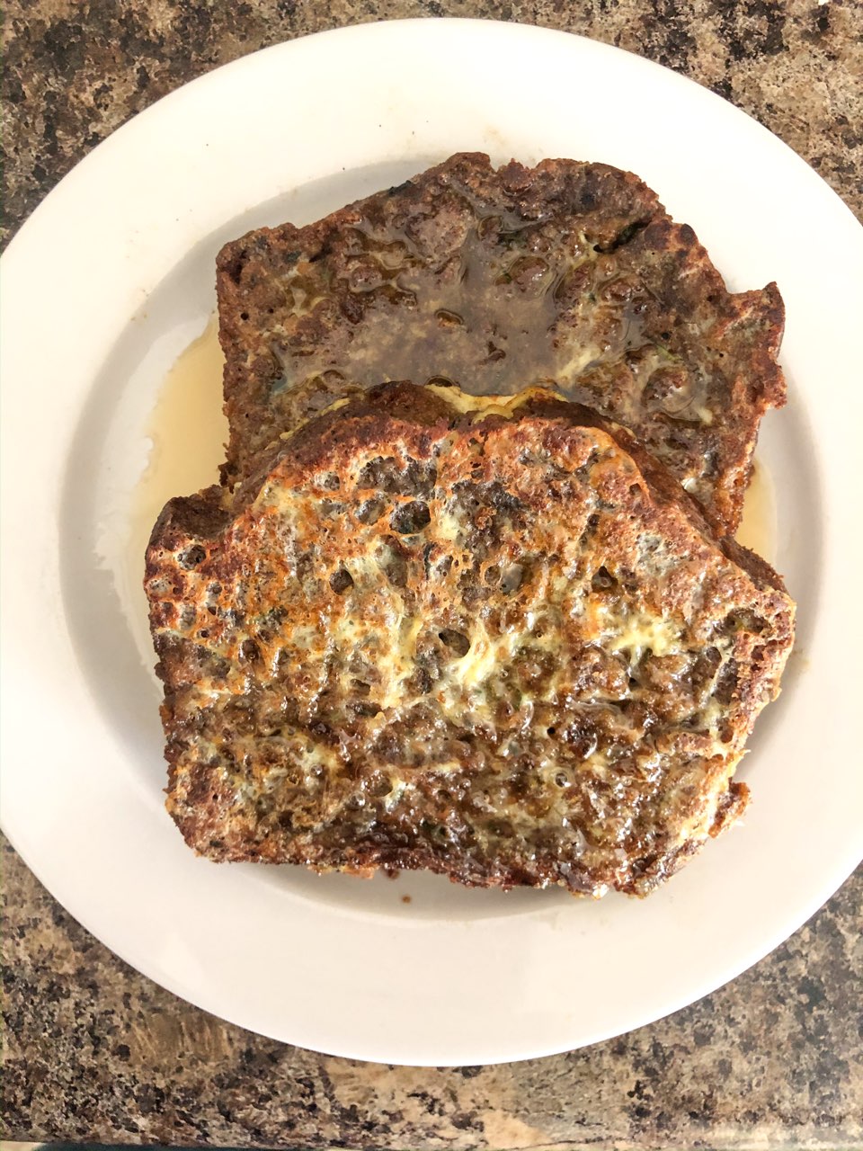 My french toast I made from my zucchini bread I made yesterday. Fooducate Diet Motivation