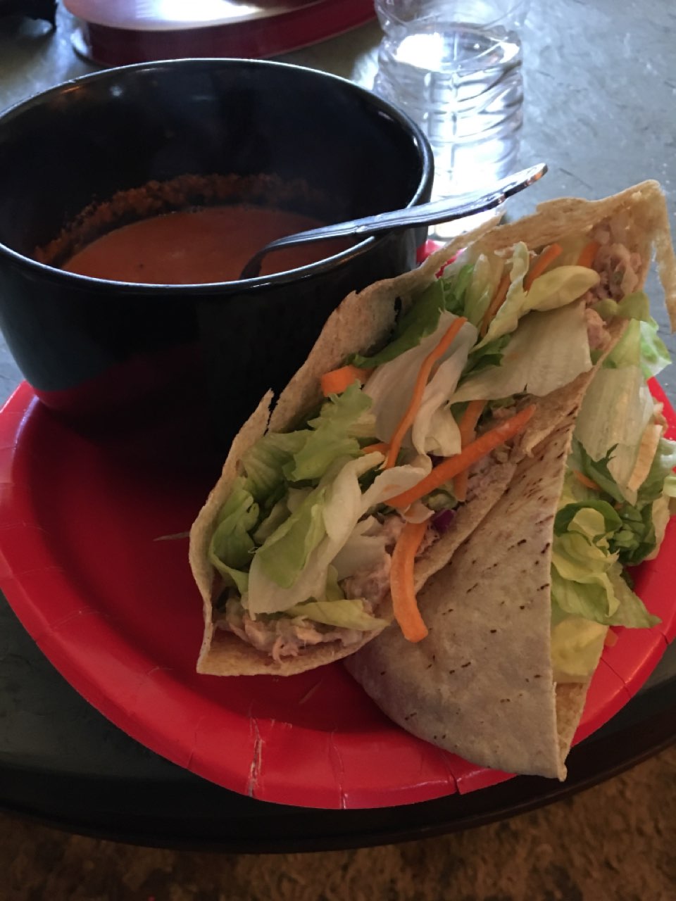 tuna salad sandwich with tomato soup Directions, calories, nutrition