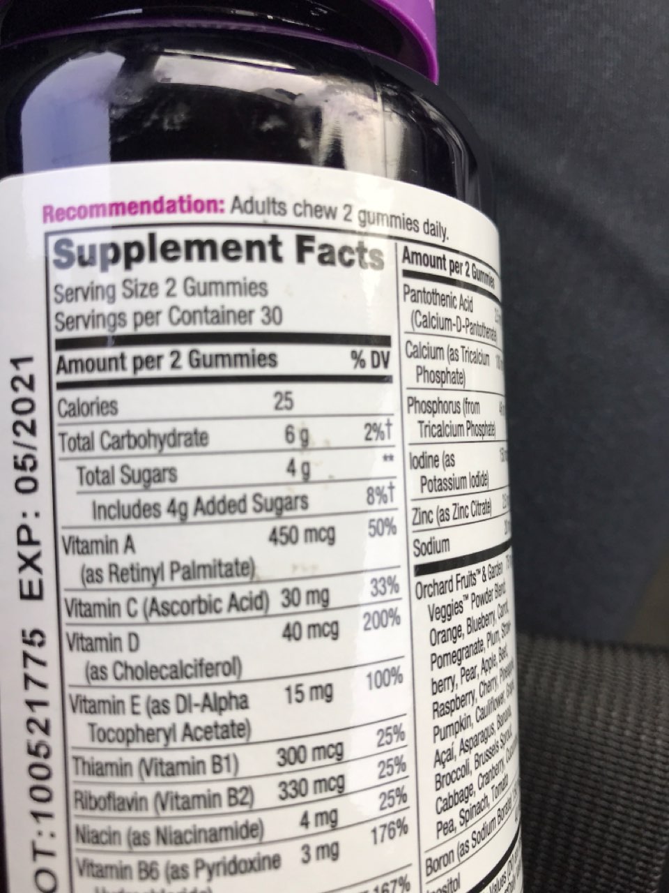 Nature's Way Alive! Women's Gummy Vitamins Dietary Supplement Calories