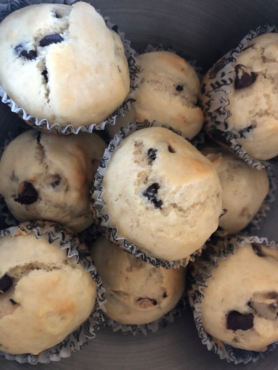 Banana Chocolate Chip Muffins! Completely dairy free (I used organic