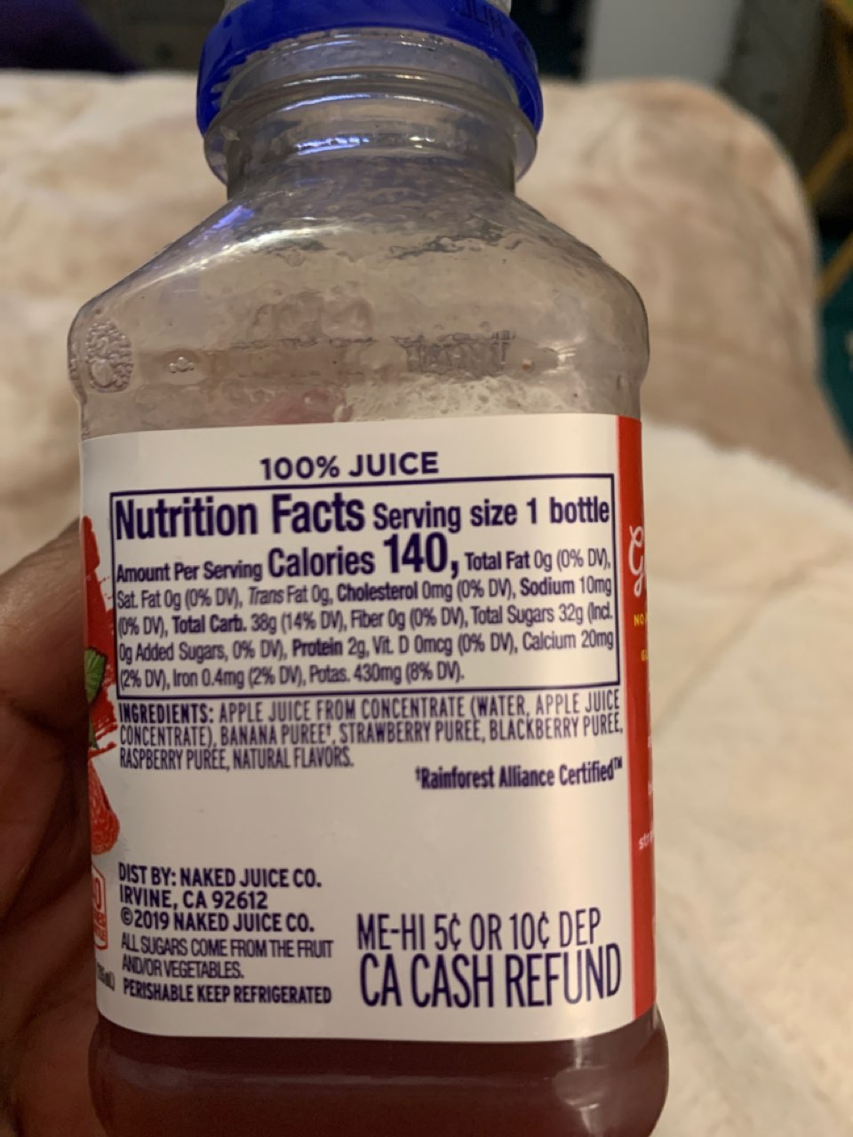 Naked Juice, Berry Blast Calories, Nutrition Analysis & More Fooducate