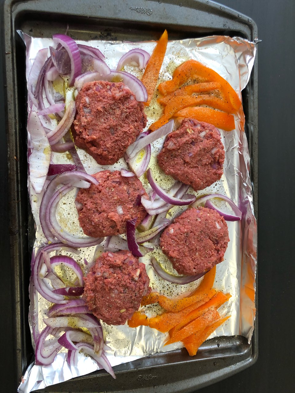 Vegan Burgers 🍔 🧅🌶 Pure farmland vegan ground “beef” Minced red onion