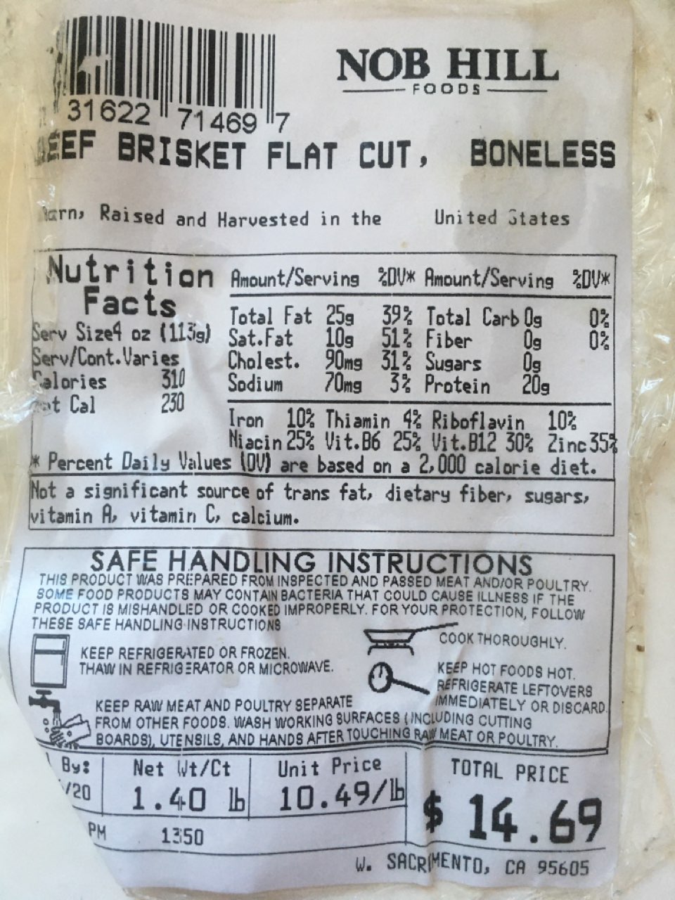 Since when is brisket 10+/lb?? Fooducate Diet Motivation